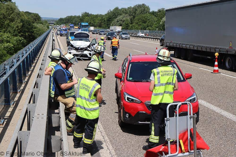 Unfall A8 bei Leipheim