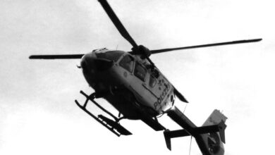 Polizeihubschrauber in der Luft