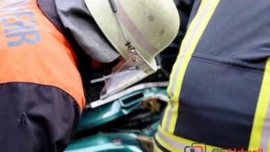 Feuerwehr mit Spreizer