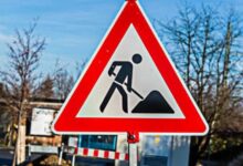 Straßensperrung Baustelle