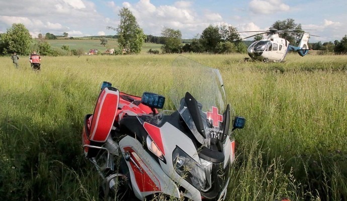 Vermisstensuche Großanhausen Motorradstaffel Augsburg-Land
