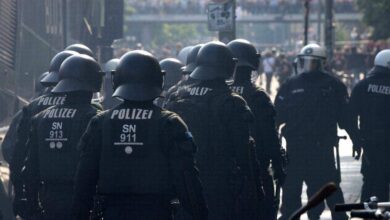 Polizei beim Anti-G20-Protest in Hamburg