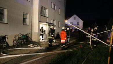Brand in einem Raum im Keller eines Mehrfamilienhaus in Langenau am 17.09.2017