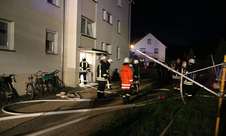 Brand in einem Raum im Keller eines Mehrfamilienhaus in Langenau am 17.09.2017