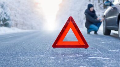 Schnee Unfall