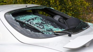 Geckscheibe eingeschlagen