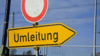 Umleitung Sperrung