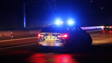 Autobahnpolizei-Polizeifahrzeug neutral