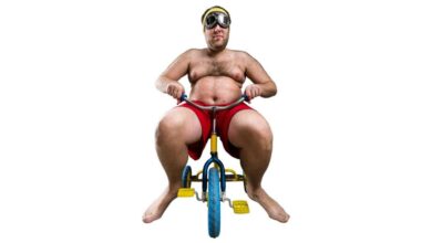 Radfahrer nackt