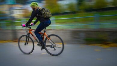 Radfahrerin Fahrrad