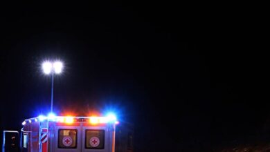 Rettungswagen Feuerwehrfahrzeug Ausleuchtung