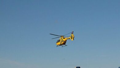 Rettungshubschrauber im Flug