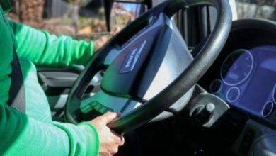 Lkw-Fahrer Trucker Lenkrad