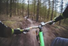 Radfahrer Waldweg Feldweg