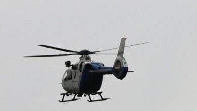 Edelweiss Polizeihubschrauber im Flug