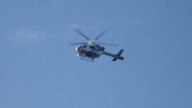 Polizeihubschrauber Flug