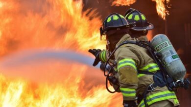Feuerwehrmann Flammen