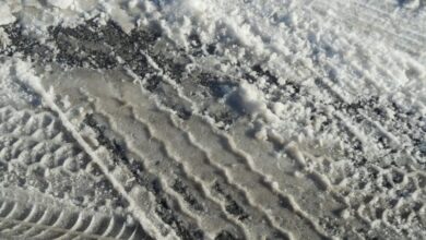 Reifen Spur Schnee