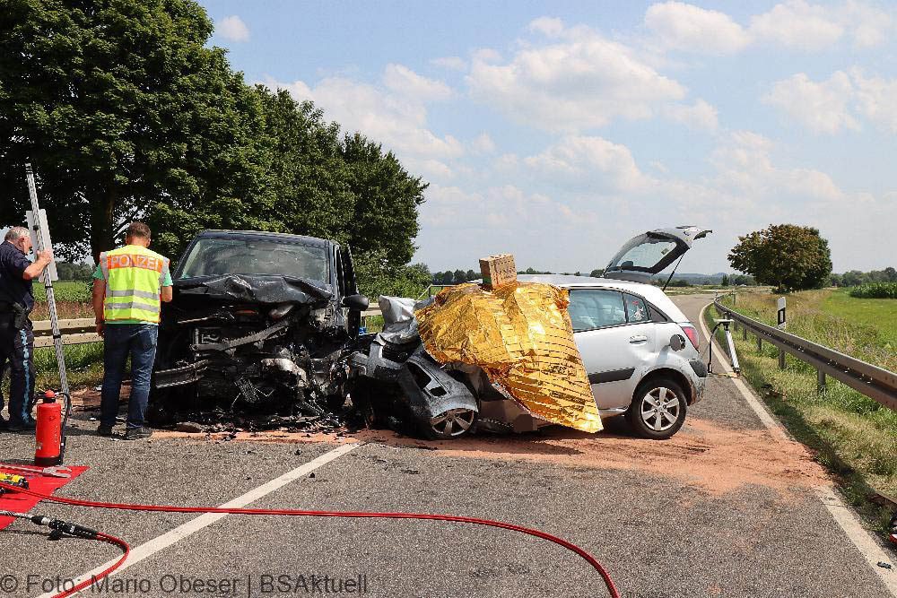 Kreis Dillingen - ST2033- Frontalunfall 