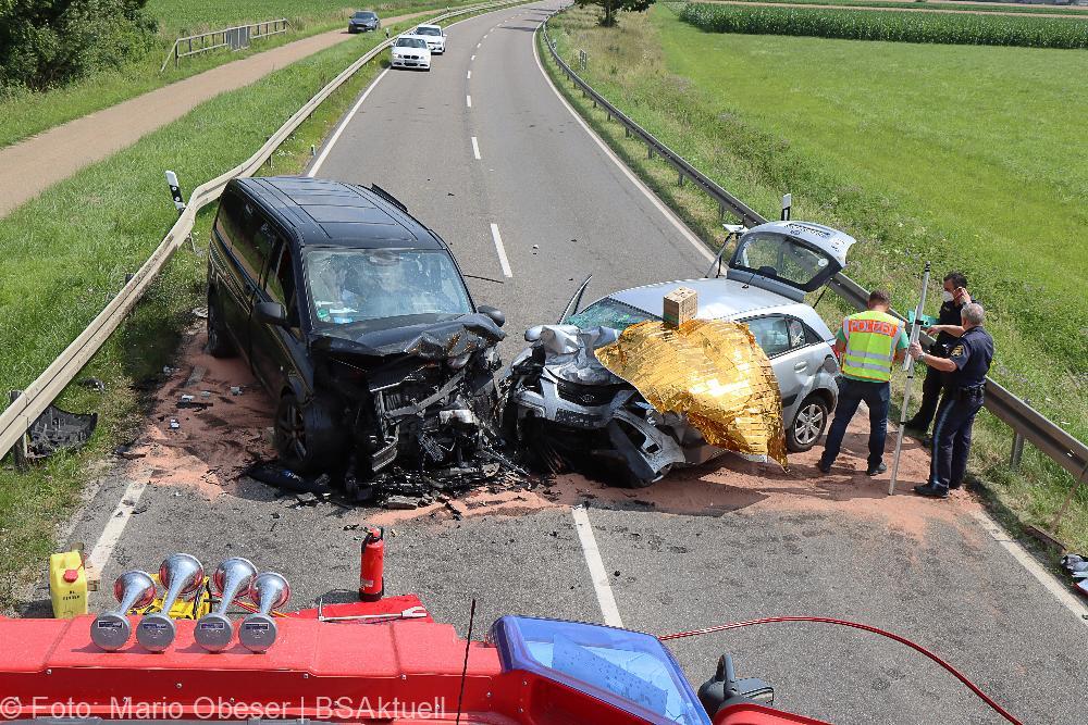 Kreis Dillingen - ST2033- Frontalunfall 