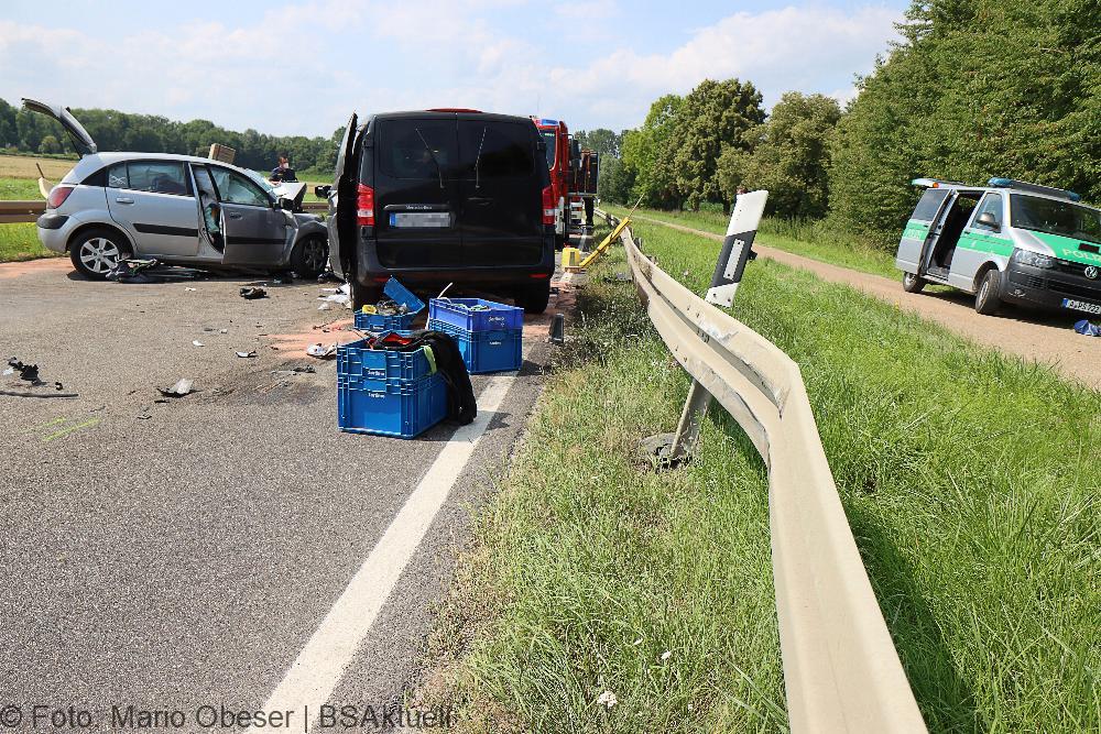Kreis Dillingen - ST2033- Frontalunfall 