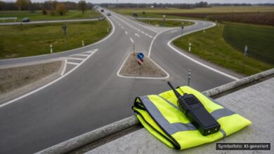 KI-generiertes Symbolfoto zu Verkehrsunfall bei A7 zwischen Fellheim und Dettingen an der Iller
