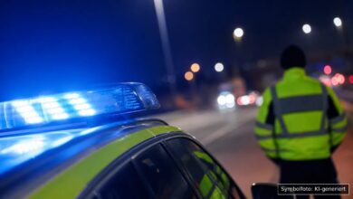 KI-generiertes Symbolfoto zu Trunkenheitsfahrt / Polizeieinsatz bei A8, Anschlussstelle Günzburg