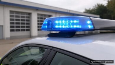 KI-generiertes Symbolfoto zu Polizeieinsatz bei Dürrlauingen