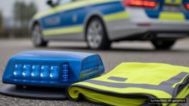 KI-generiertes Symbolfoto zu Verkehrsunfall bei A8 bei Günzburg