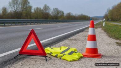 KI-generiertes Symbolfoto zu Verkehrsunfall bei A7 zwischen Illertissen und Vöhringen