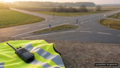 KI-generiertes Symbolfoto zu Verkehrsunfall bei Uhingen-Diegelsberg