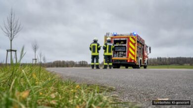 KI-generiertes Symbolfoto zu Verkehrsunfall bei Donauwörth