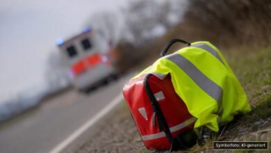 KI-generiertes Symbolfoto zu Verkehrsunfall bei Donauwörth (B 16, Südspange)