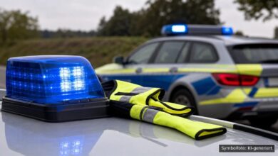 KI-generiertes Symbolfoto zu Verkehrsunfall bei Deffingen, Günzburg