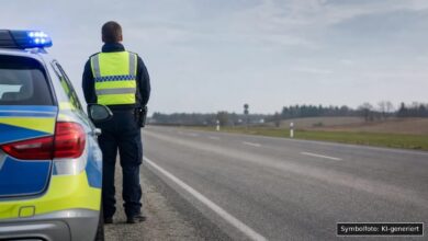 KI-generiertes Symbolfoto zu Verkehrsgefährdung bei B19 bei Seifen, Oberallgäu