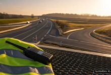 KI-generiertes Symbolfoto zu Verkehrsunfall bei Autobahnkreuz Ulm/Elchingen, A8 bis Anschlussstelle Leipheim