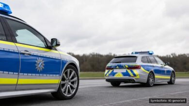 KI-generiertes Symbolfoto zu Polizeieinsatz / Widerstand gegen Vollstreckungsbeamte bei Neu-Ulm