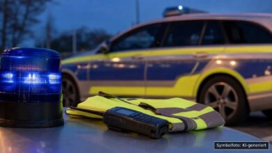KI-generiertes Symbolfoto zu Polizeieinsatz bei Lauingen