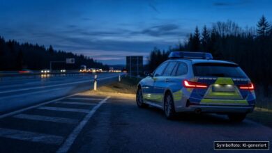 KI-generiertes Symbolfoto zu Gefährlicher Eingriff in den Straßenverkehr bei A8, Anschlussstelle Burgau