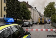 KI-generiertes Symbolfoto zu Brand bei Augsburg-Pfersee