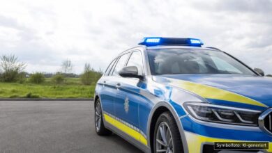 KI-generiertes Symbolfoto zu Polizeieinsatz bei Dillingen