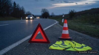 KI-generiertes Symbolfoto zu Verkehrsunfallflucht bei Donauwörth