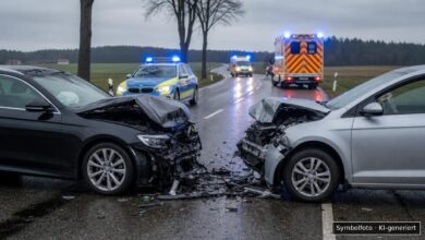 KI-generiertes Symbolfoto zu Verkehrsunfall bei Medlingen