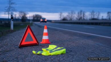 KI-generiertes Symbolfoto zu Verkehrsunfallflucht bei Günzburg