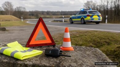 KI-generiertes Symbolfoto zu Verkehrsunfallflucht bei Günzburg