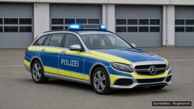 KI-generiertes Symbolfoto zu Polizeieinsatz bei Eislingen