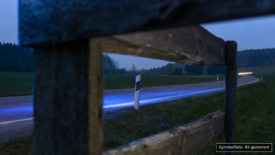 KI-generiertes Symbolfoto zu Sachbeschädigung / Gefährlicher Eingriff in den Straßenverkehr bei Krumbach, Lettenberg