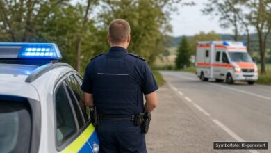 KI-generiertes Symbolfoto zu Verkehrsunfall bei Laupheim