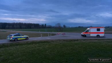 KI-generiertes Symbolfoto zu Verkehrsunfall bei Marktoberdorf
