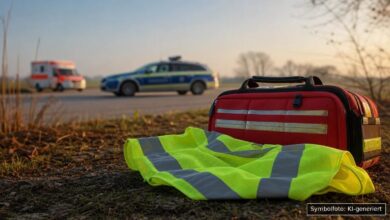 KI-generiertes Symbolfoto zu Verkehrsunfall bei Mindelheim